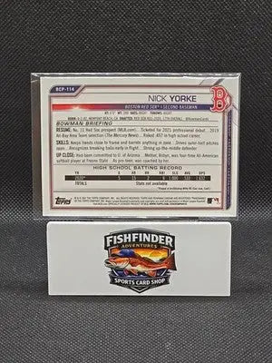 2021 Bowman - Chrome Prospects Nick Yorke #BCP-114 Blue Refractor /150 (RC) - Baseball Card Single