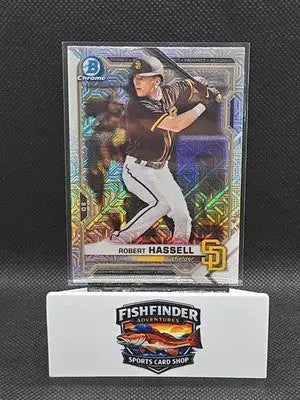 2021 Bowman Chrome - Prospects Robert Hassell #BCP-225 Mojo Refractor (RC) - Baseball Card Single