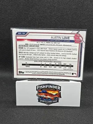 2021 Bowman Draft - Chrome Austin Love #BDC-164 Sky Blue Refractor (RC) - Baseball Card Single