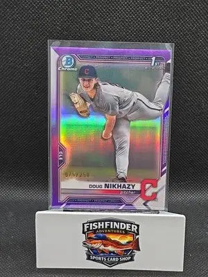 2021 Bowman Draft - Chrome Doug Nikhazy #BDC-143 Purple Refractor /250 (RC) - Baseball Card Single