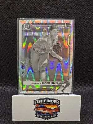 2021 Bowman Draft - Chrome Gunnar Hoglund #BDC-78 Black & White RayWave... - Baseball Card Single