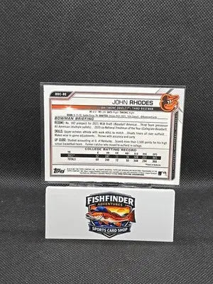 2021 Bowman Draft - Chrome John Rhodes #BDC-80 Sky Blue Refractor (RC) - Baseball Card Single