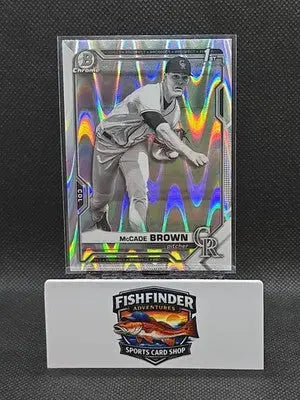 2021 Bowman Draft - Chrome McCade Brown #BDC-59 Black & White RayWave Refractor - Baseball Card Single