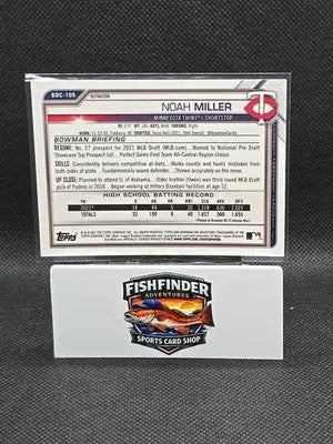 2021 Bowman Draft - Chrome Noah Miller #BDC-109 Refractor (RC) - Baseball Card Single