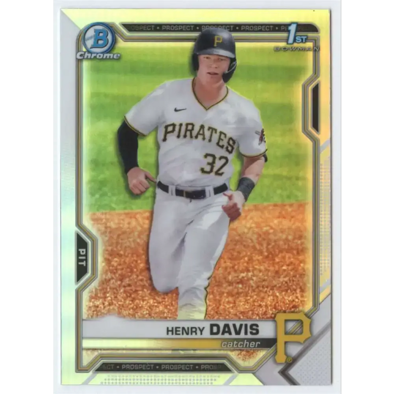 2021 Bowman Draft Chrome Refractor #BDC-48 Henry Davis NM-MT Pittsburgh Pirates Baseball Card - Baseball Card Single