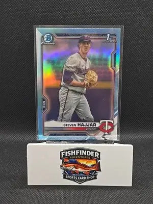 2021 Bowman Draft - Chrome Steven Hajjar #BDC-161 Sky Blue Refractor (RC) - Baseball Card Single