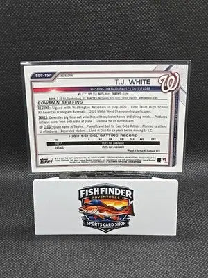 2021 Bowman Draft - Chrome T.J. White #BDC-157 Refractor (RC) - Baseball Card Single