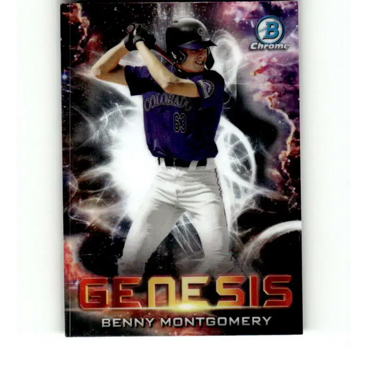 2021 Bowman Draft Genesis #GNS-7 Benny Montgomery NM-MT Colorado Rockies Baseball Card - Baseball Card Single