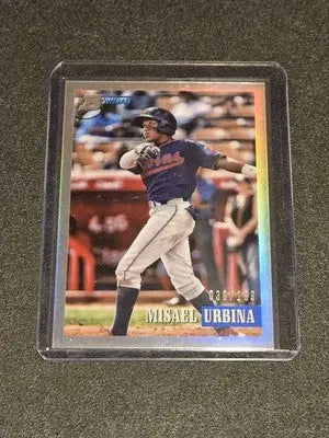 2021 Bowman Heritage #184 Misael Urbina Chrome Prospects Refractor #/199 - Baseball Card Single