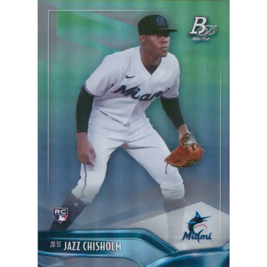 2021 Bowman Platinum #24 Jazz Chisholm NM-MT RC Rookie Miami Marlins Baseball Card - Baseball Card Single