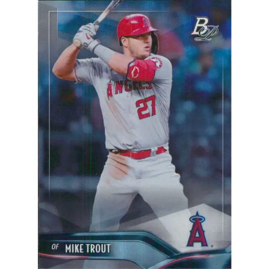 2021 Bowman Platinum #61 Mike Trout NM-MT Los Angeles Angels Baseball Card - Baseball Card