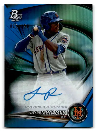 2021 Bowman Prospect Autographs Blue #PAPR-JP Jaylen Palmer NM Near Min ID:66402 - Baseball Card Single