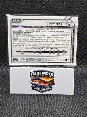 2021 Bowman Sapphire Edition - Chrome Prospects Eddy Diaz #BCP-33 - Baseball Card Single