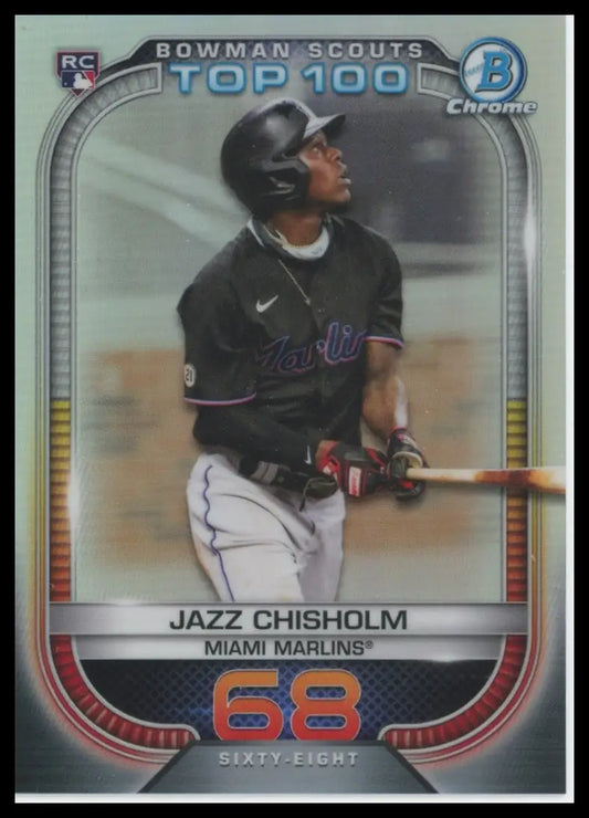 2021 Bowman - Bowman Scouts Top 100 Jazz Chisholm BTP-68 Miami Marlins NM - Baseball Card Single