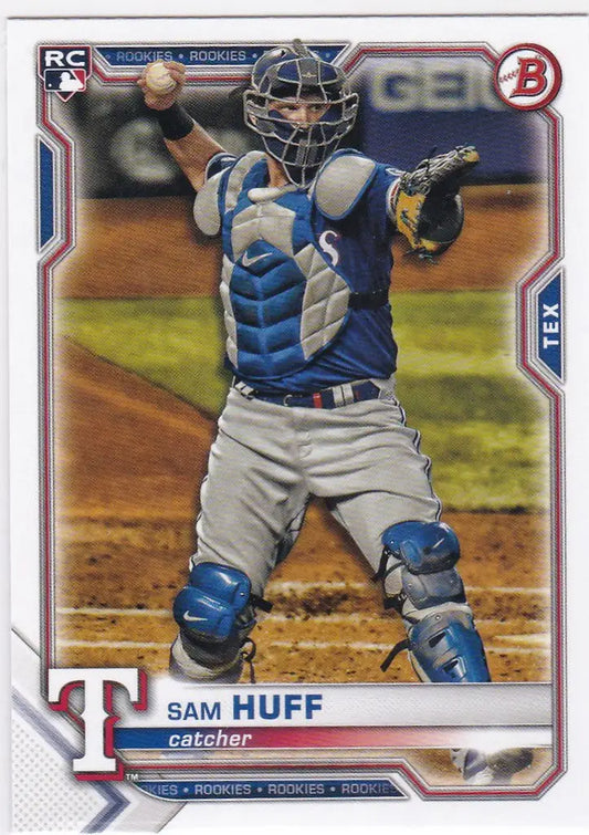 2021 Bowman Sterling #BSR-51 Sam Huff Rookie Card Texas Rangers - Baseball Card Single