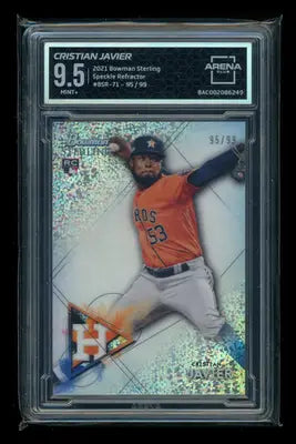 2021 Bowman Sterling Speckle Refractor Cristian Javier #BSR-CJ RC 95/9 AC 9.5 - Baseball Card Single
