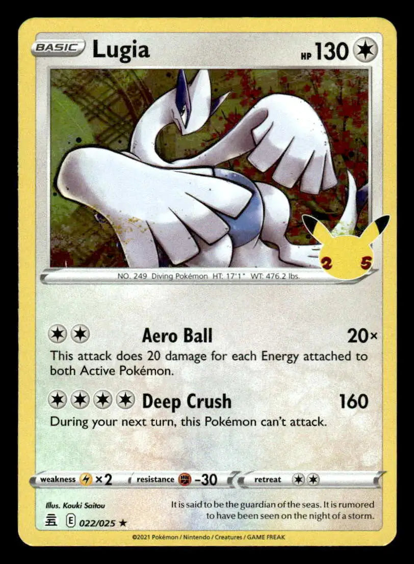 2021 Celebrations Lugia #022/025 Holo Rare NM - Pokémon Card Single