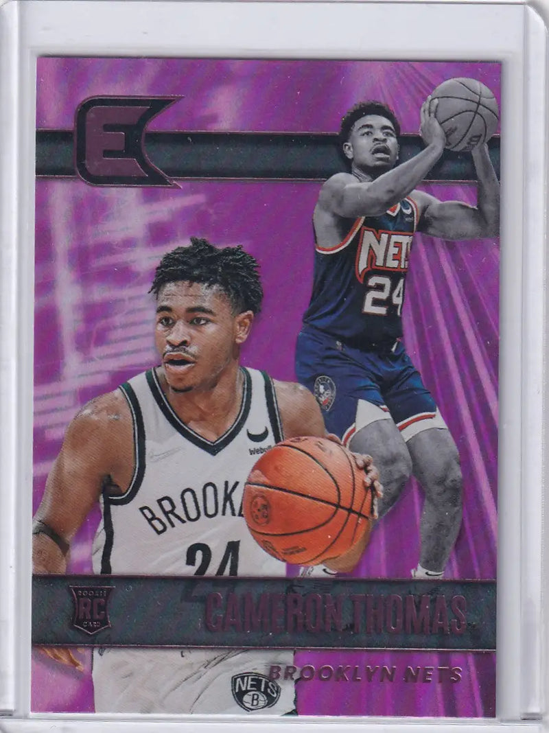 2021 CHRONICALS ESSENTIALS #317 CAMERON THOMAS PINK- BROOKLYN NETS - Basketball Card Single