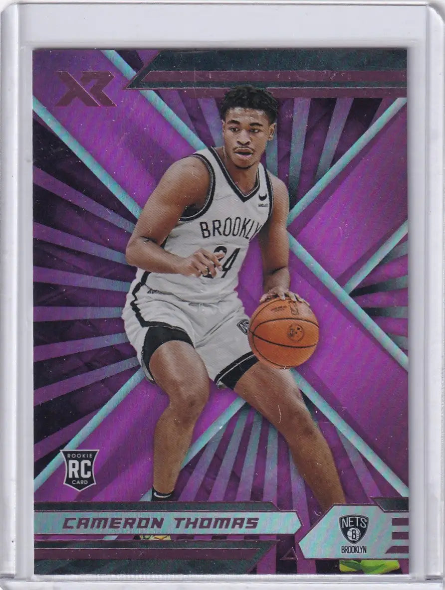 2021 CHRONICALS XR #375 CAMERON THOMAS PINK- BROOKLYN NETS - Basketball Card Single