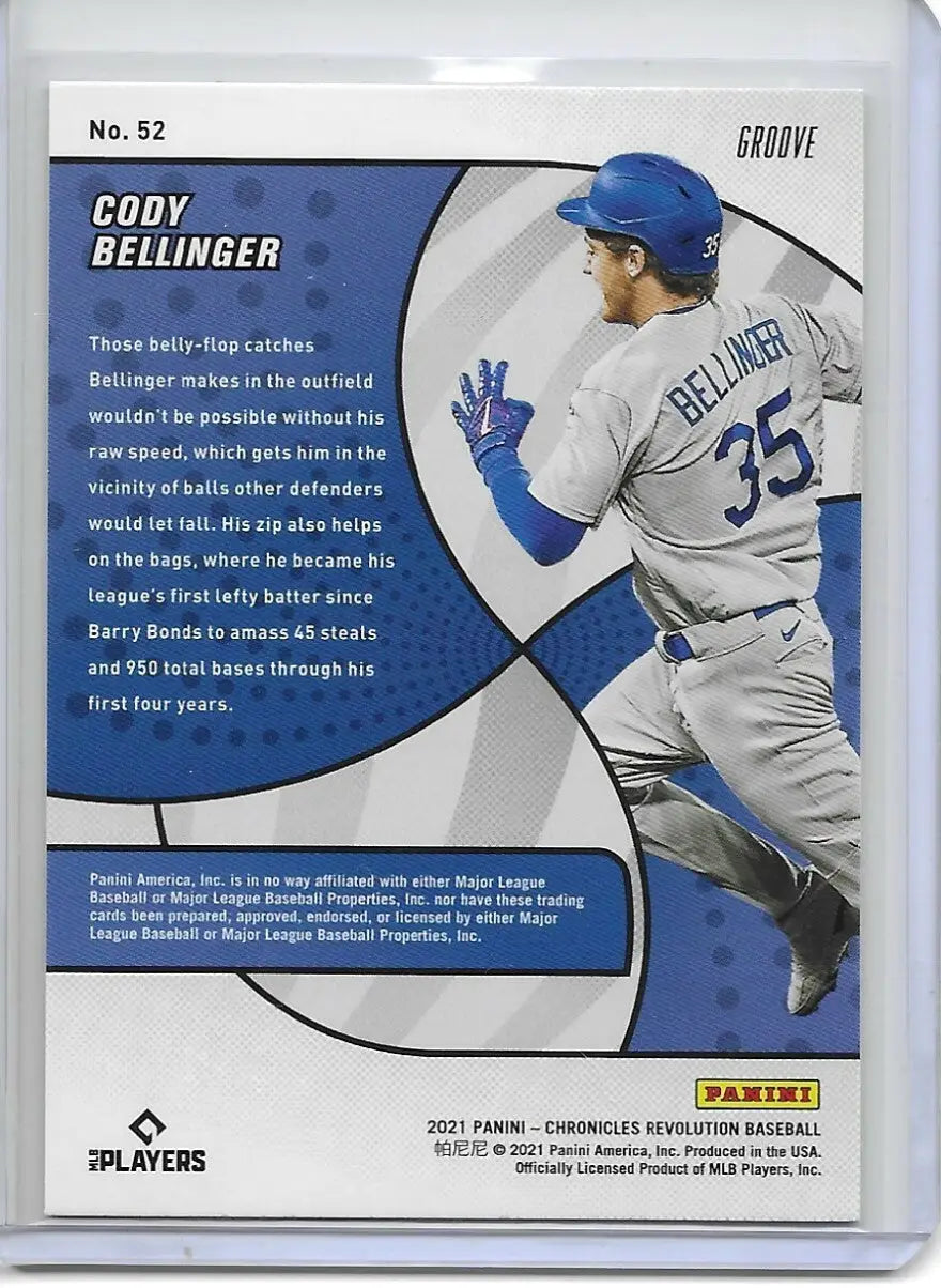 2021 Chronicles Revolution Cody Bellinger Groove Parallel (447) - Baseball Card Single