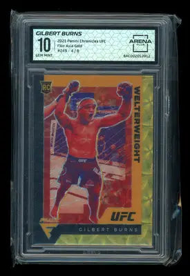 2021 Chronicles UFC Flux Asia Gold Gilbert Burns #249 RC 4/8 Arena Club 10 - UFC/MMA Card Single