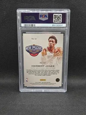 2021 Court Kings Herbert Jones #14 Work In Progress- Violet /49 PSA 10 - Basketball Card Single
