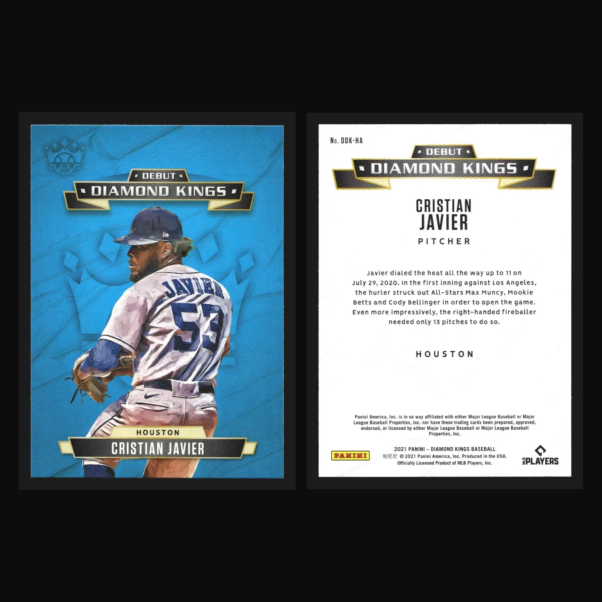 2021 Diamond Kings Debut Cristian Javier #DDK-HA Houston Astros - Baseball Card Single