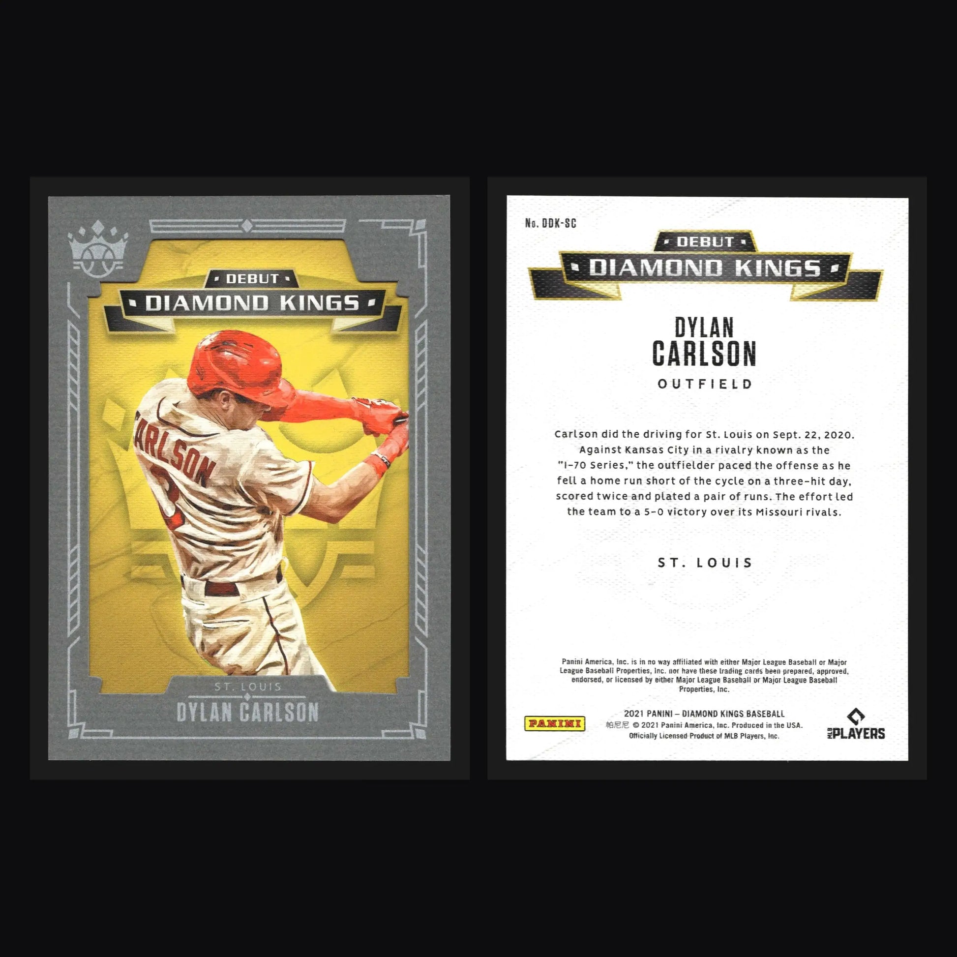 2021 Diamond Kings Dylan Carlson #DDK-SC Debut Gray Frame Cardinals - Baseball Card Single
