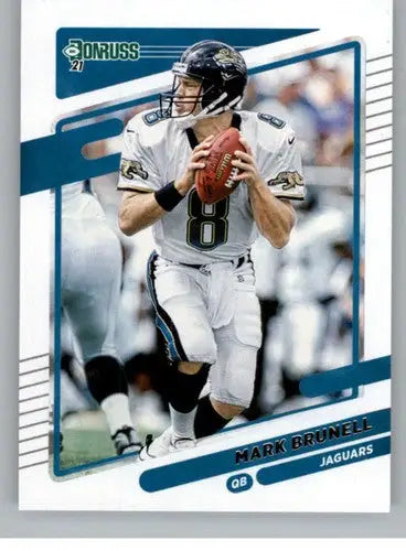 Original gloss 2021 Donruss Mark Brunell football card featuring Simply Sandoval Jaguars