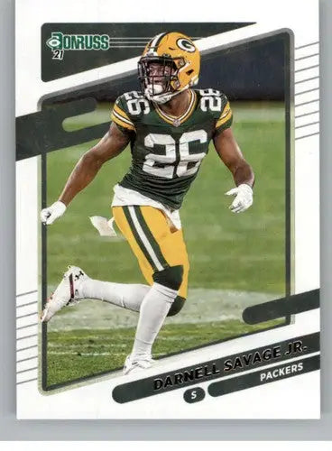 Original gloss of Darnell Savage Jr. football card from 2021 Donruss Simply Sandoval Packers