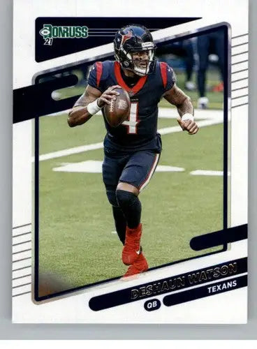 Deshaun Watson football card with original gloss, 2021 Donruss NM-MT Texans ID 44454