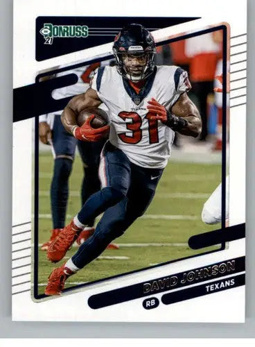 2021 Donruss David Johnson football card with original gloss featuring Simply Sandoval