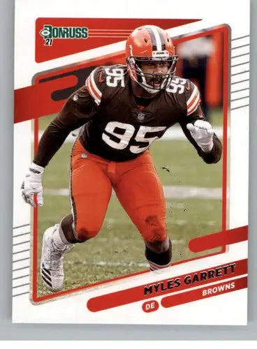 2021 Donruss Myles Garrett football card with original gloss from Browns collection