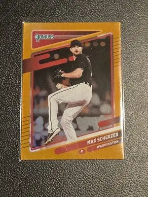 2021 Donruss #206b Max Scherzer Holo Orange - Baseball Card Single