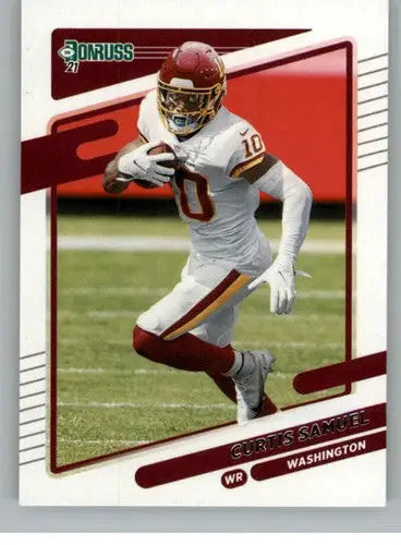 Original gloss Curtis Samuel football card from 2021 Donruss Simply Sandoval series
