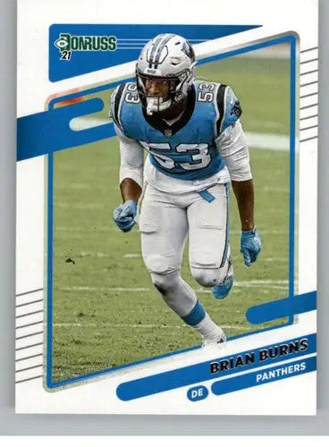 Original gloss of Brian Burns football card from 2021 Donruss Simply Sandoval collection