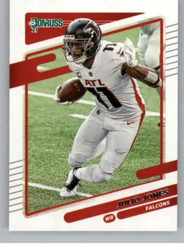 Original gloss Julio Jones football card from 2021 Donruss Falcons simply sandoval