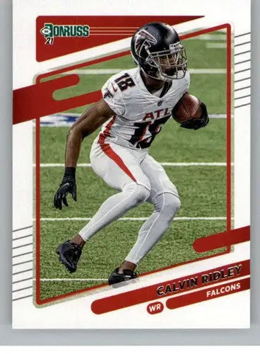 Calvin Ridley football card with original gloss from 2021 Donruss Falcons