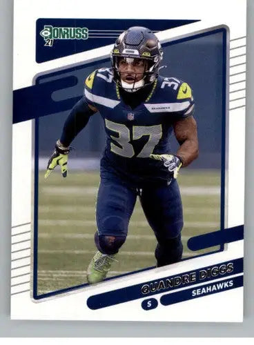 Original gloss Quandre Diggs football card 2021 Donruss NM-MT Seahawks ID 44442
