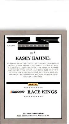 2021 Donruss #4 Kasey Kahne Optic Orange Pulsar - Racing Card Single