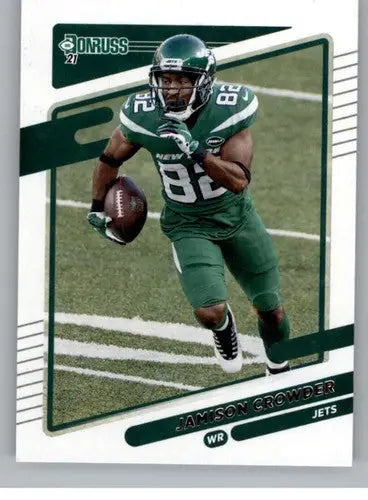 Original gloss Jamison Crowder football card from 2021 Donruss NY Jets collection