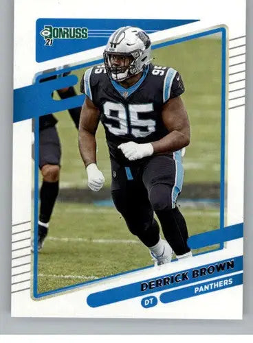 2021 Donruss Derrick Brown football card with original gloss, beloved by simply sandoval