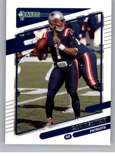 Original gloss Cam Newton football card 2021 Donruss NM-MT Patriots ID 44443