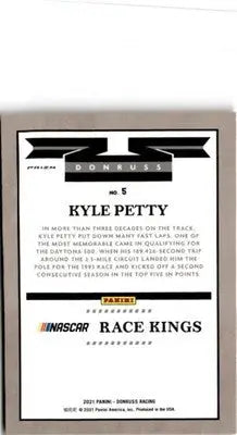 2021 Donruss #5 Kyle Petty Optic Orange Pulsar - Racing Card Single