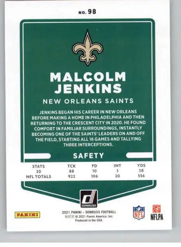 2021 Donruss #98 Malcolm Jenkins NM-MT Saints - Football Card Single