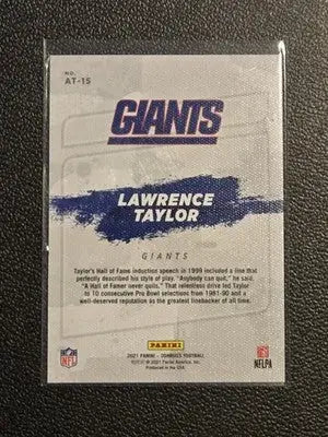 2021 Donruss #AT-15 Lawrence Taylor All-Time Gridiron Kings - Football Card Single