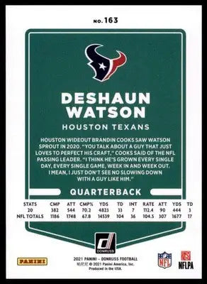 2021 Donruss Deshaun Watson 163 Houston Texans - Football Card Single