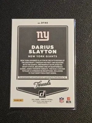 2021 Donruss #DT40 Darius Slayton Donruss Threads - Football Card Single