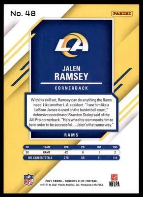 2021 Donruss Elite Jalen Ramsey 48 Los Angeles Rams