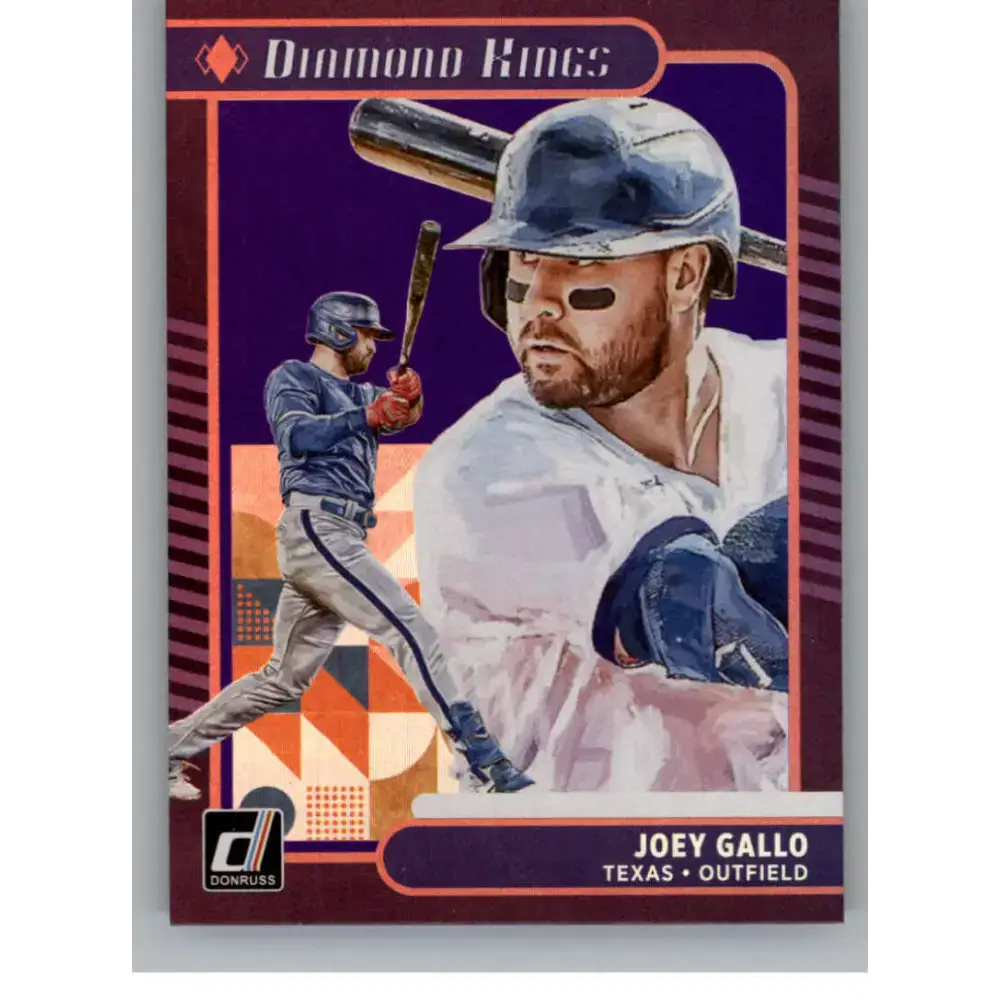 2021 Donruss Holo Purple #15 Joey Gallo NM-MT Texas Rangers Baseball Card - Baseball Card Single